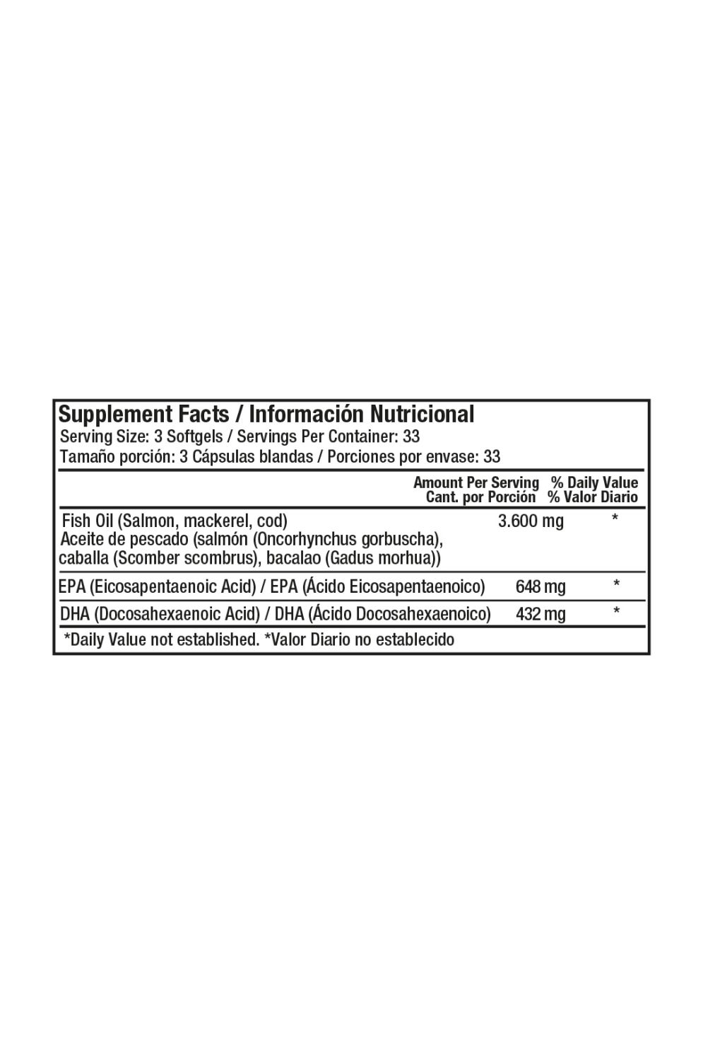 OMEGA-3 FISH OIL* 1200MG X100 SOFG HEALT