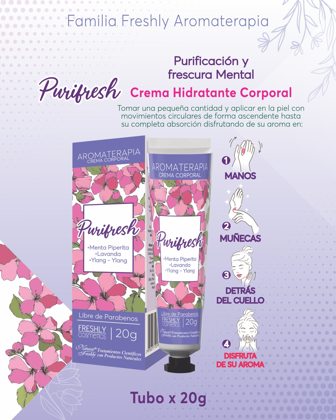 CREMA CORPORAL RELAJANTE PURIFRESH 20G