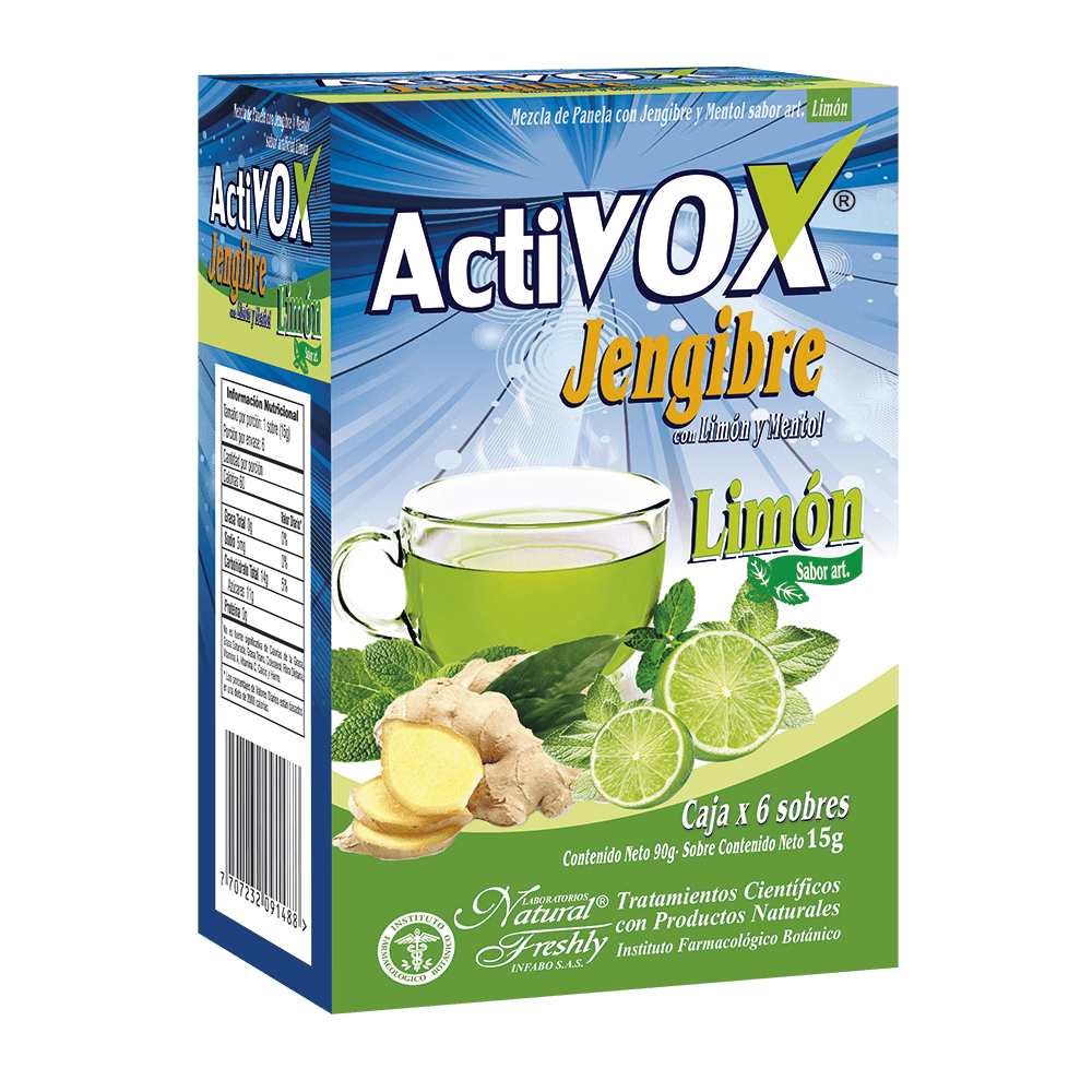 Activox jengibre en sachet sabor limón