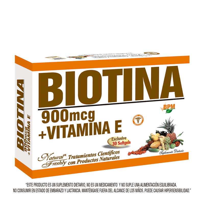 Biotina 900MG Vita E Blíster x30 Softgels