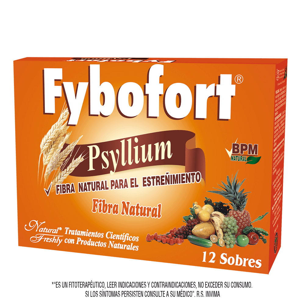 Fybofort psyllium naranja 12 sobres