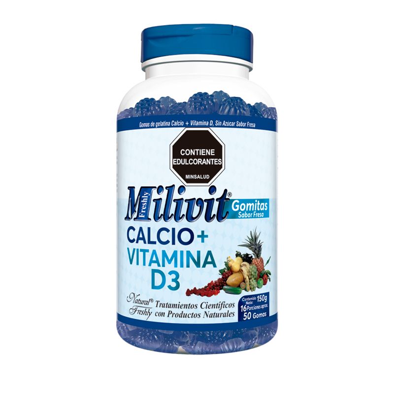 Milivit calcio+vitamina d3 gomas x50g