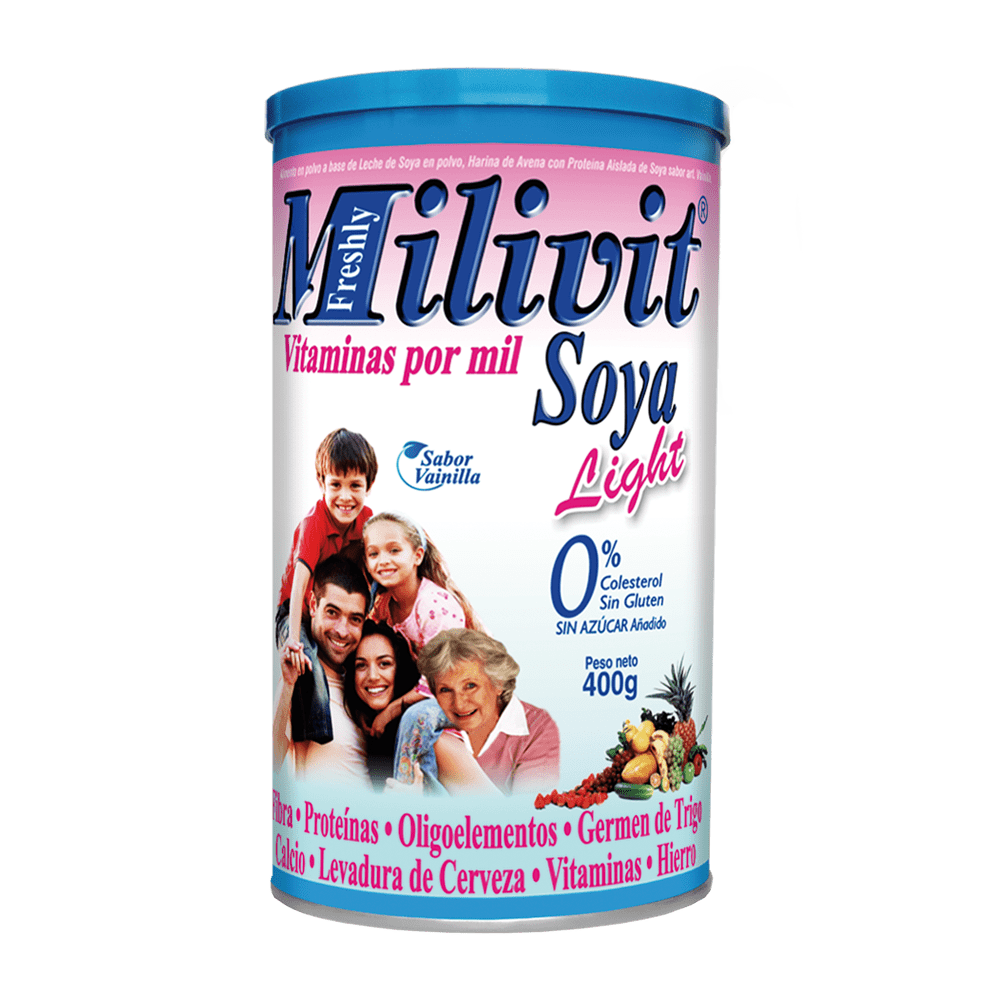 Milivit soya light vainilla omega 3,6,9 x 400 g