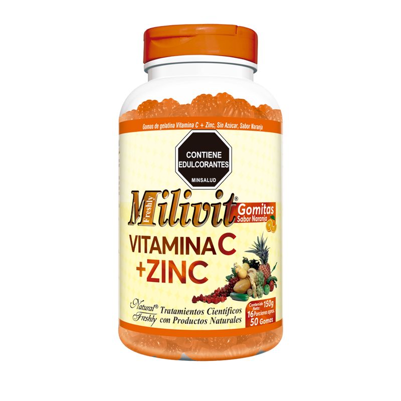 Milivit vitamina c+zinc gomas x50g