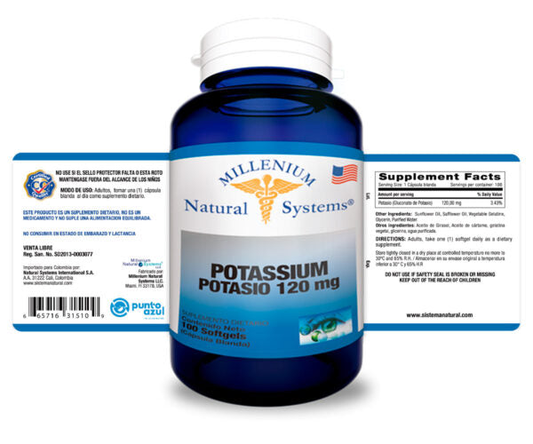 POTASSIUN 120 MG X 100 SOFTGELS SISTEMS