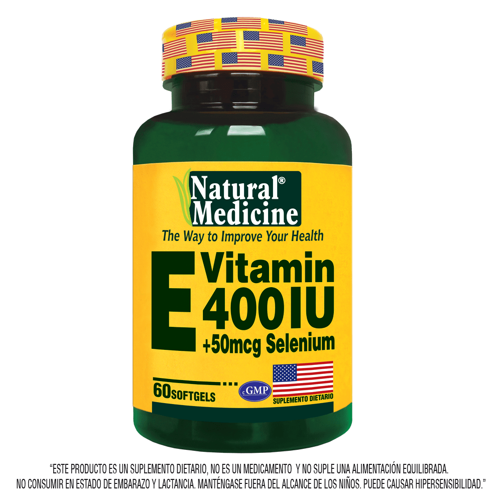 Vitamina E 400 ui – natural medicine 60 cápsulas