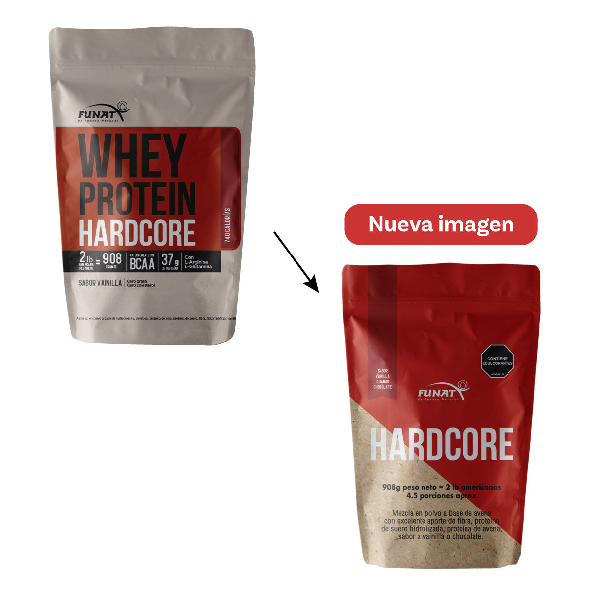 Whey Protein Hardcore vainilla 2 lb