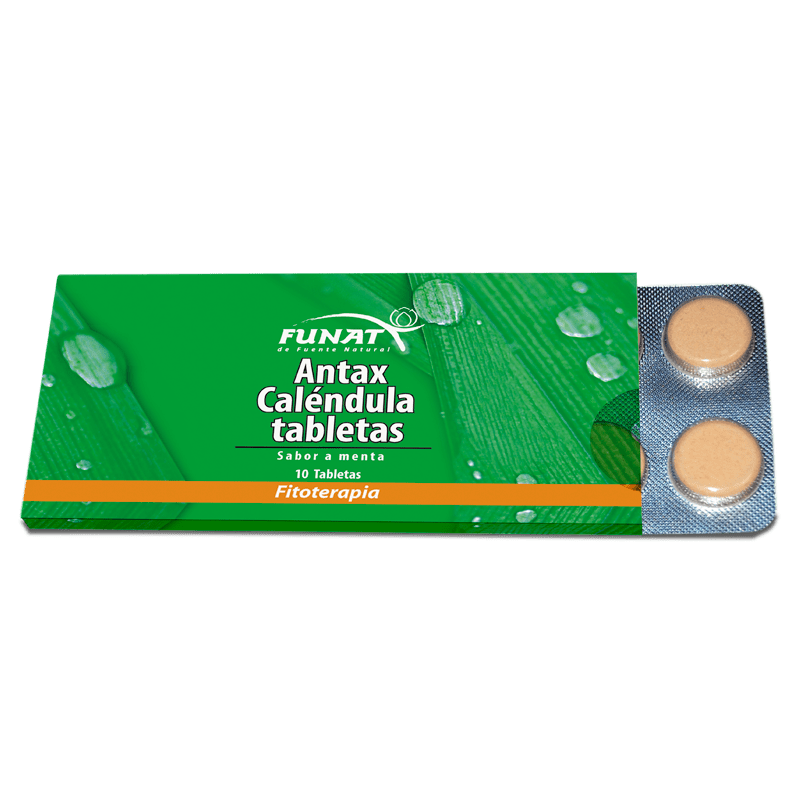 Antax caléndula masticable 10 tabletas