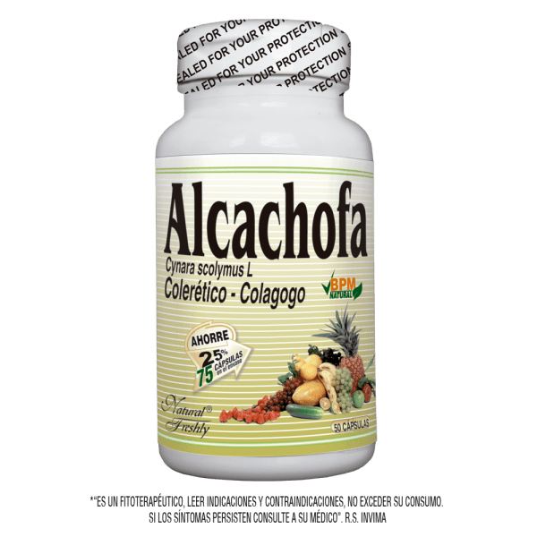 Alcachofa x 500 mg 50 cápsulas