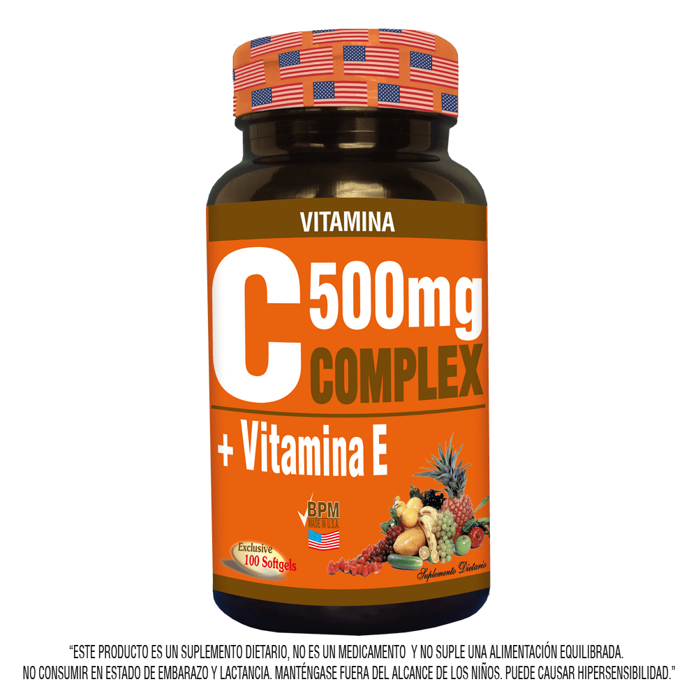 Vitamina C complex + vitamina E 100 softgels