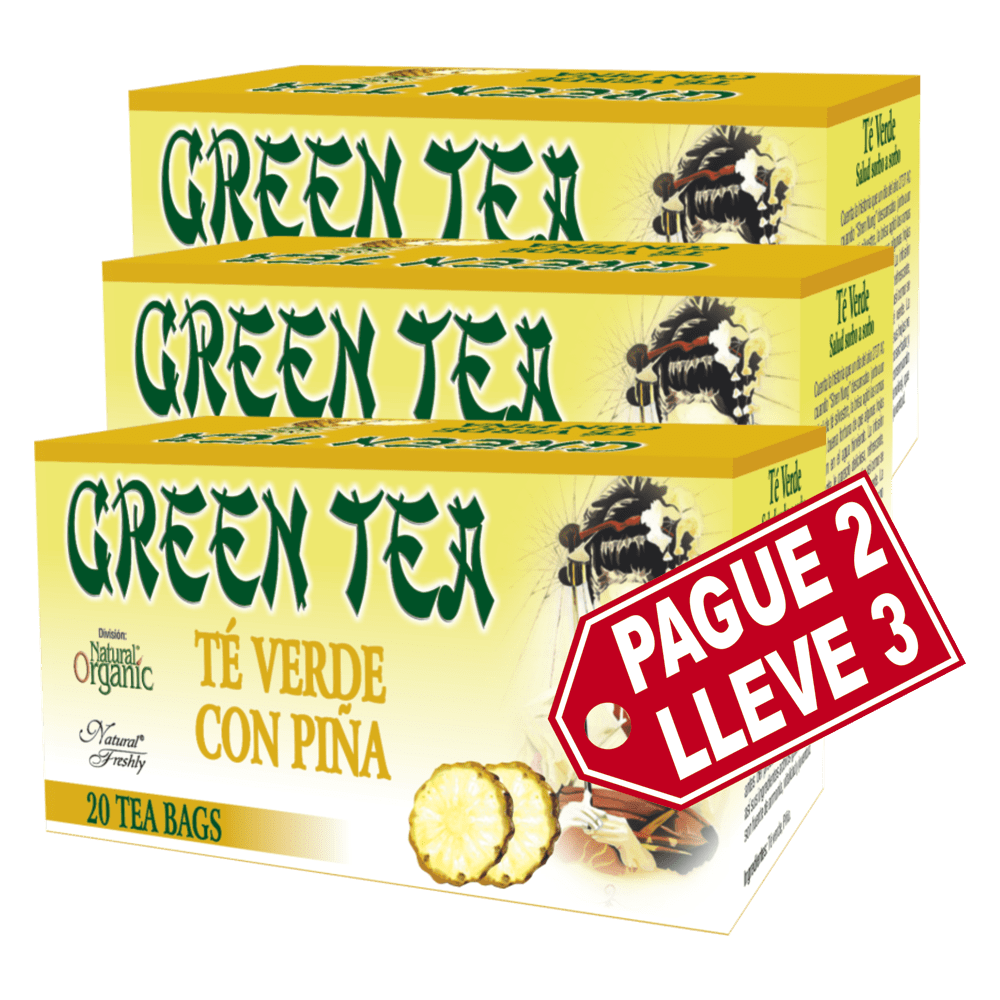Té verde piña pague 2 lleve 3