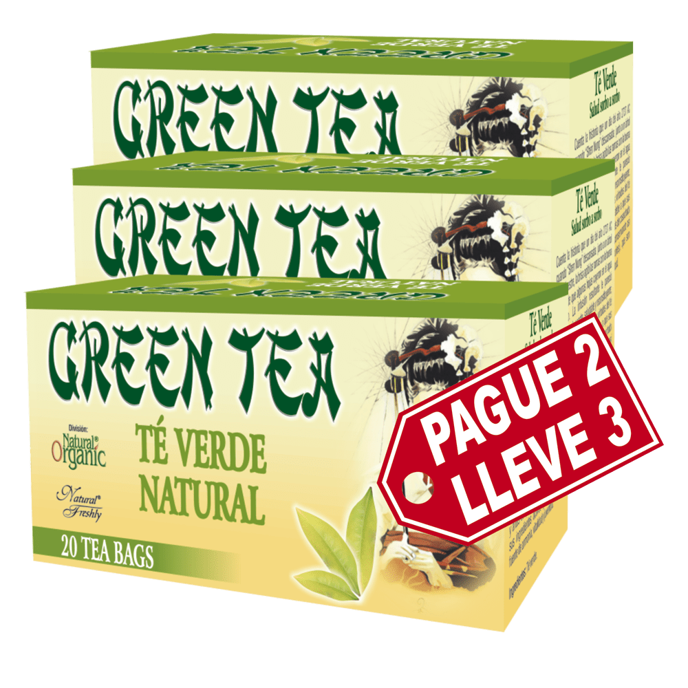Té verde natural pague 2 lleve 3