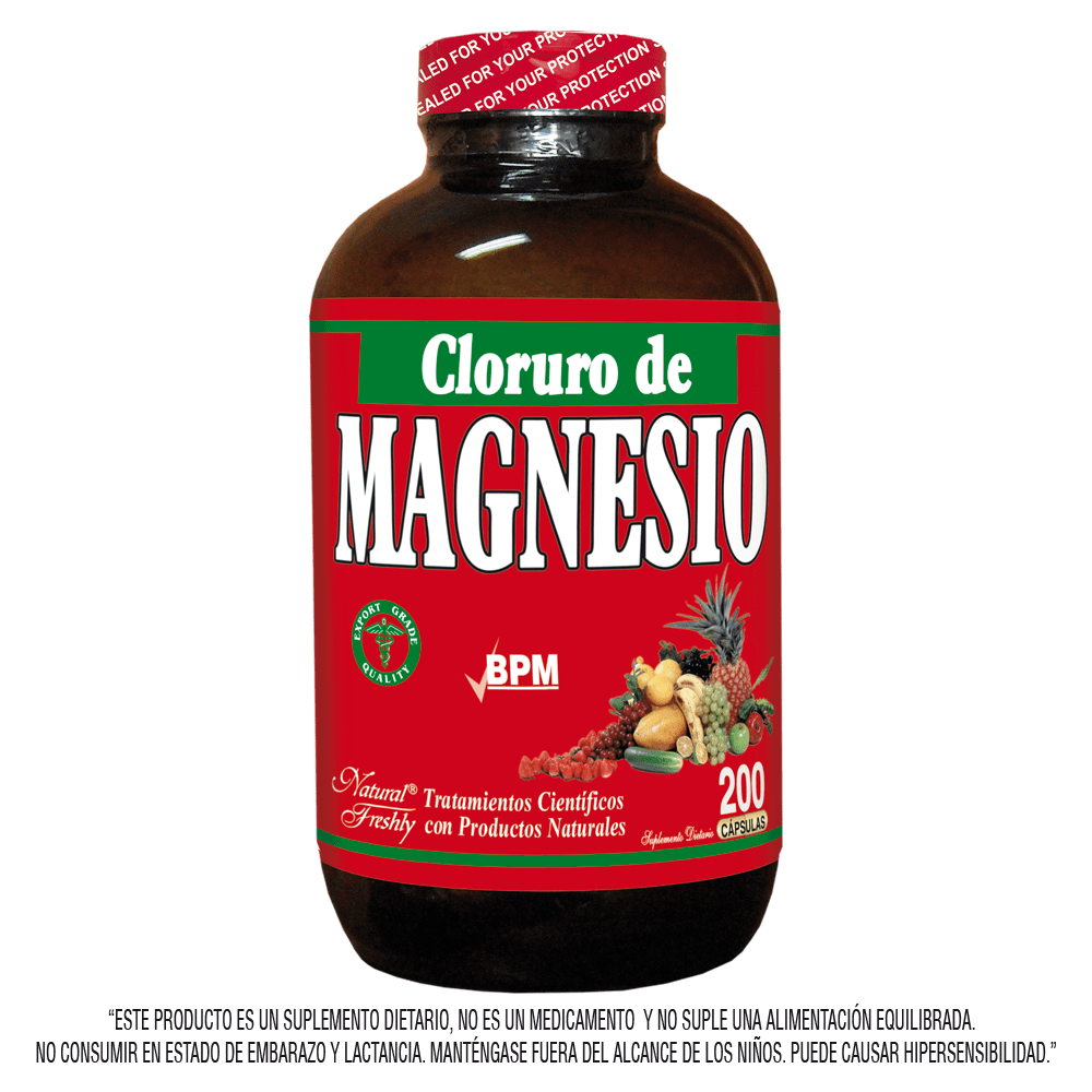 Cloruro de magnesio 200 cápsulas