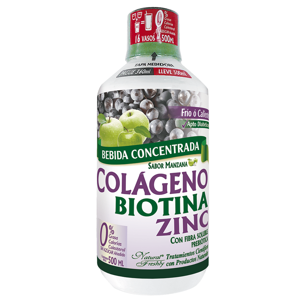 Colageno + biotina + zinc bebida funcional 500 ml