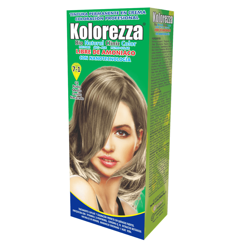 Tinte kolorezza rubio medio cenizo 7-1