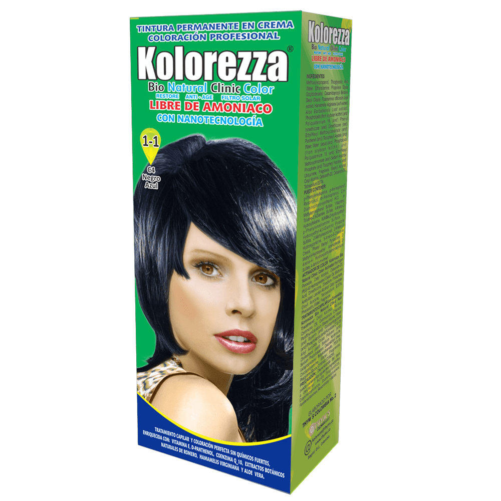 Tinte kolorezza negro azul