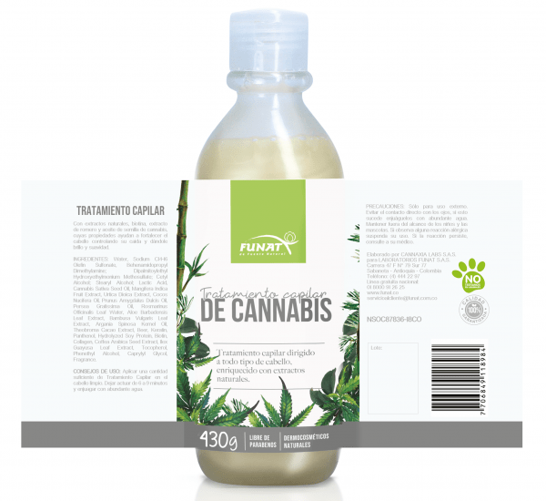 Tratamiento capilar de cannabis 430 g
