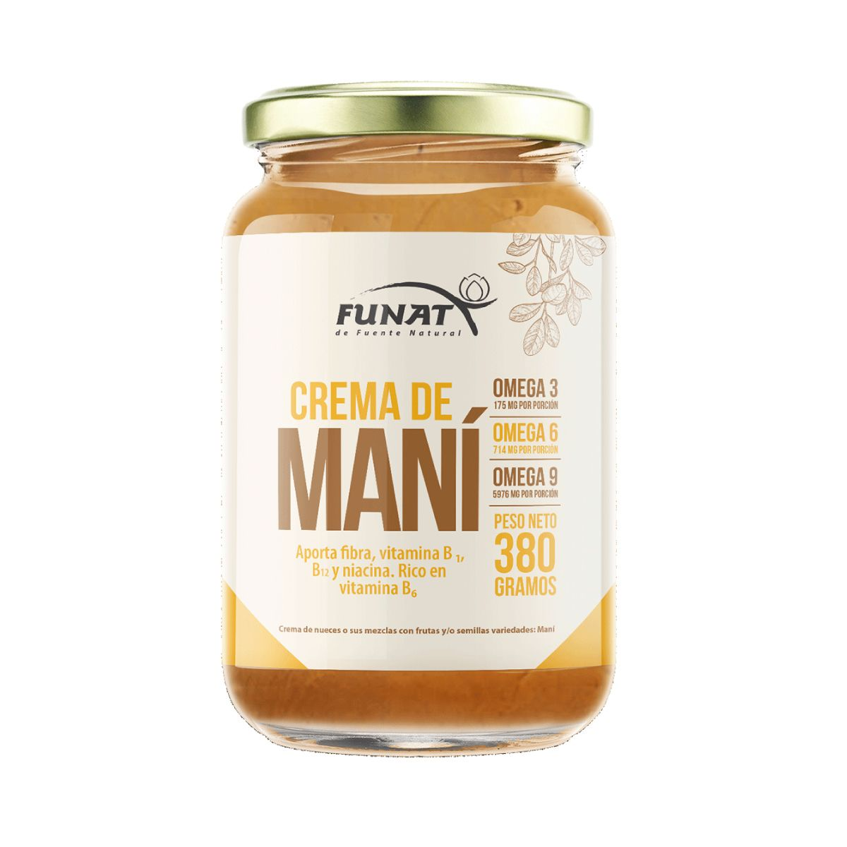 Crema de mani natural x 380 gr