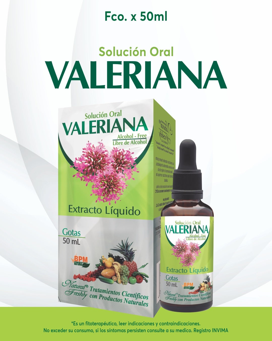 VALERIANA EXTRACTO HIDROGLICOLICO X 50 M