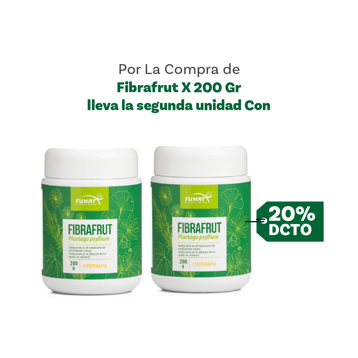 POR LA COMPRA DE FIBRAFRUT X 200GR LLEVA LA SEGUNDA UNIDAD CON EL 20% OFF