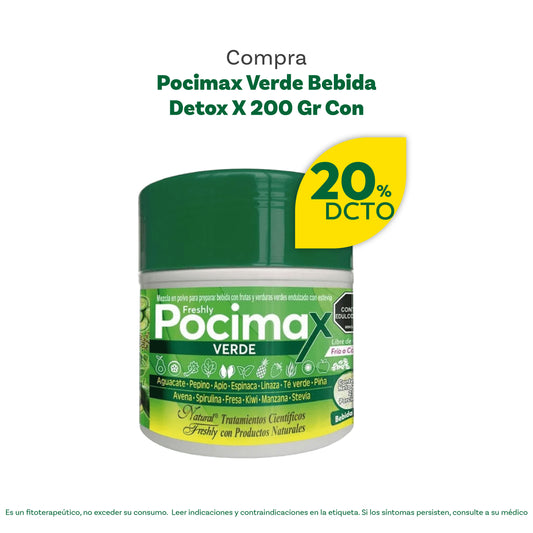 20% DE DESCUENTO EN POCIMAX VERDE BEBIDA DETOX *200G