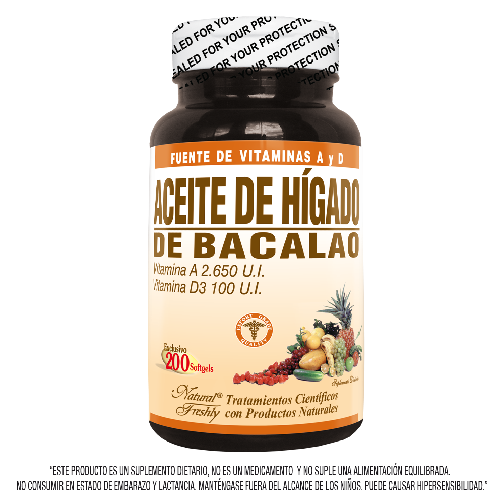 Aceite De Hígado Bacalao  X 60 Perlas