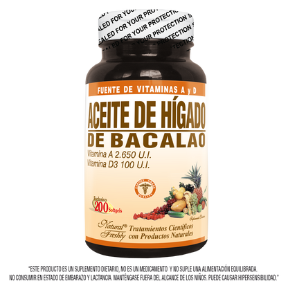 Aceite De Hígado Bacalao  X 60 Perlas