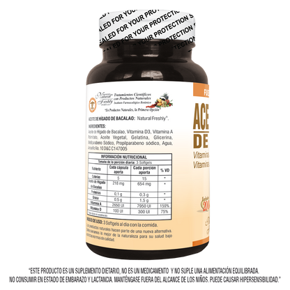 Aceite De Hígado Bacalao  X 60 Perlas