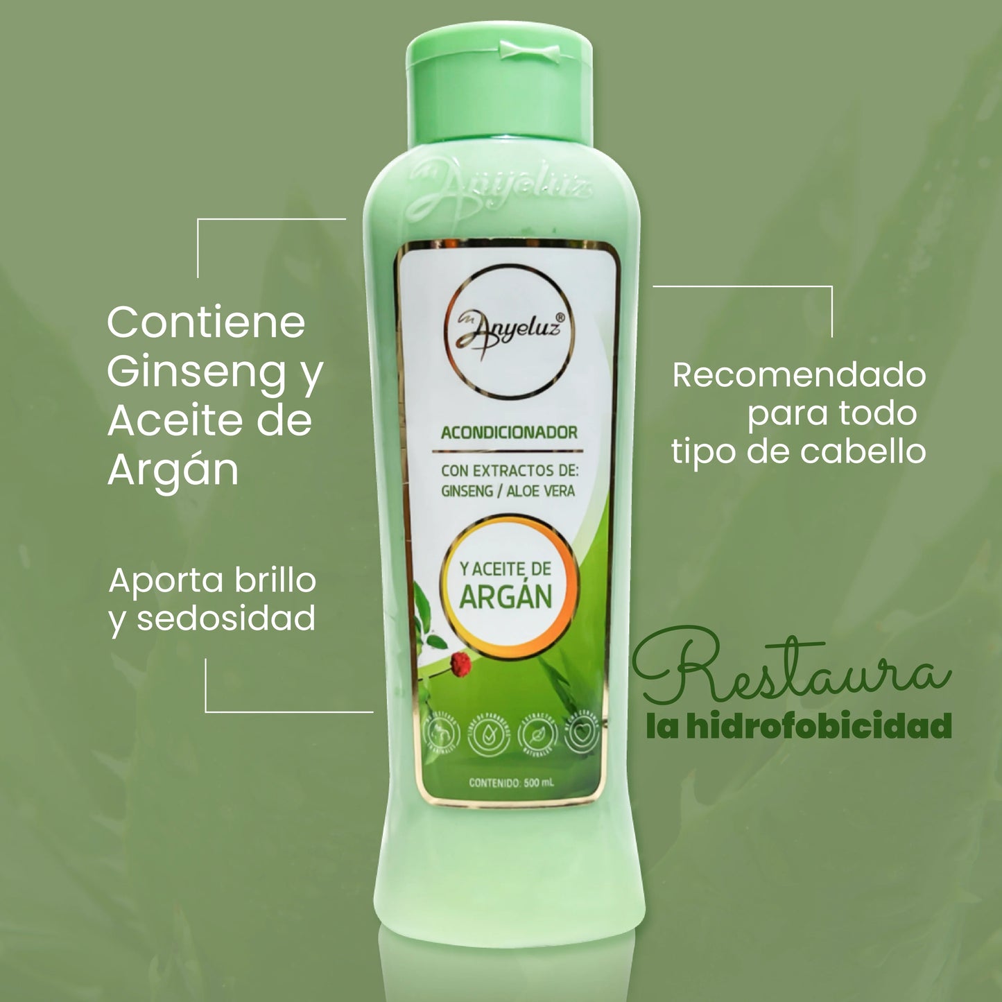 ACONDICIONADOR DE ALOE Y ARGAN  ANYELUZ