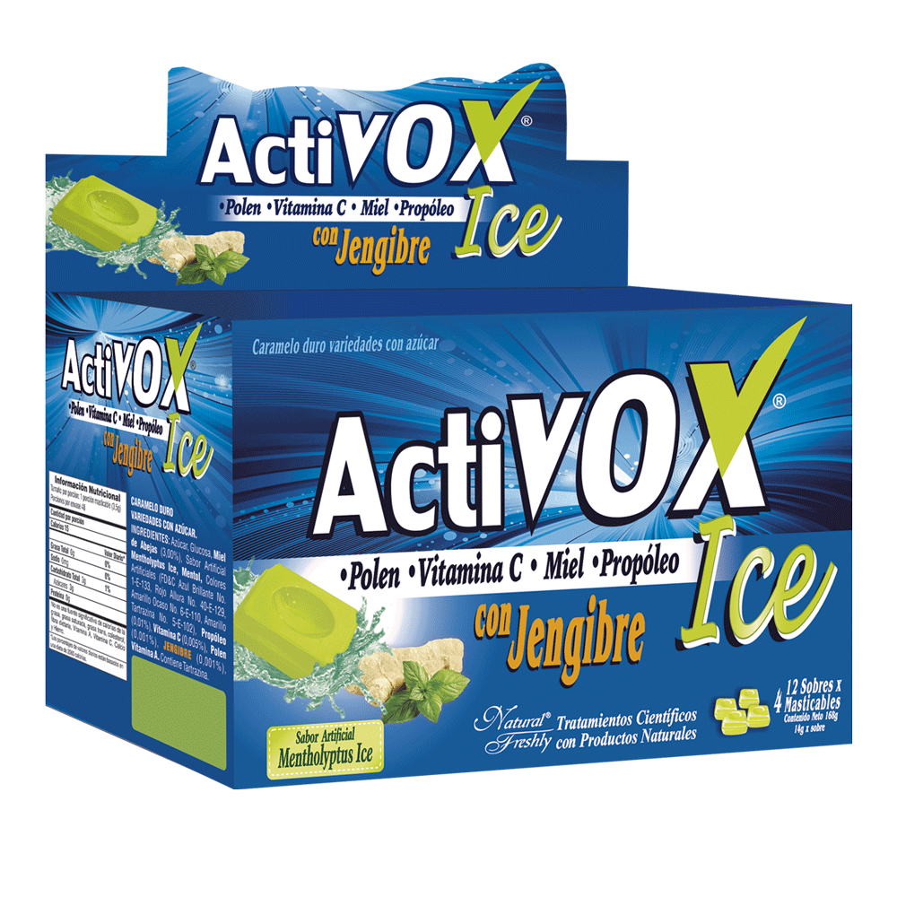 Activox jengibre en sachet de 4 pastillas