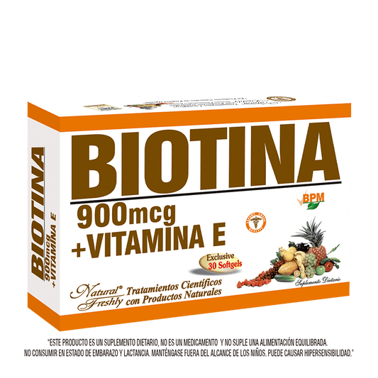 Biotina 900MG Vita E Blíster x30 Softgels