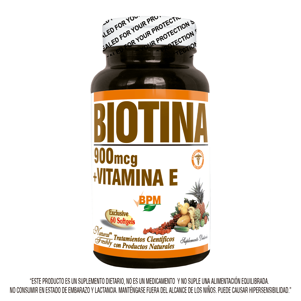 Biotina 900MG Vita E x 60 Softgels