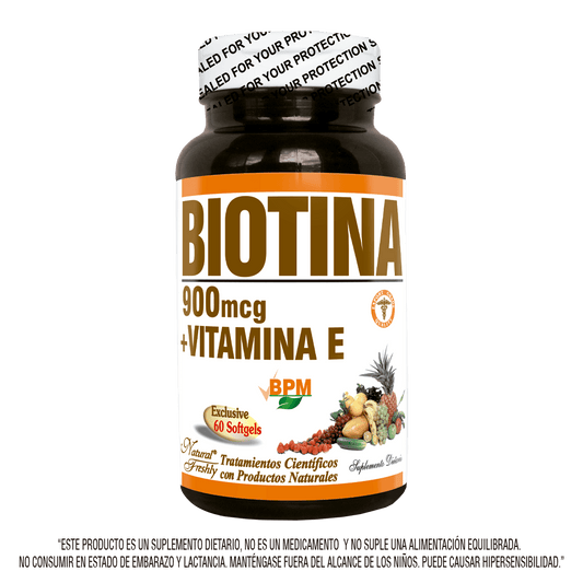 Biotina 900MG Vita E x 60 Softgels