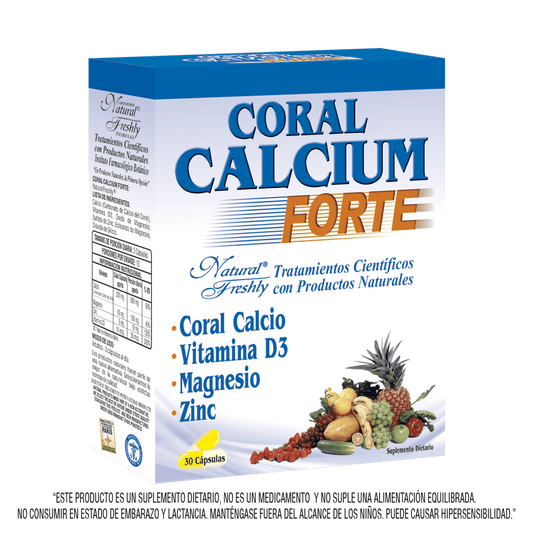Calcio de coral forte + vitamina D 30 cápsulas