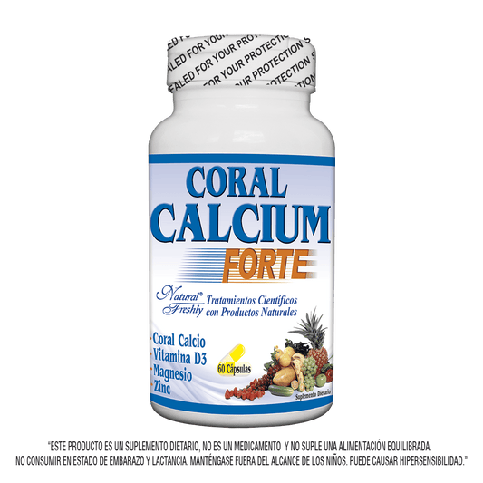 Coral calcio forte vitamina D, magnesio, zinc 60 cápsulas