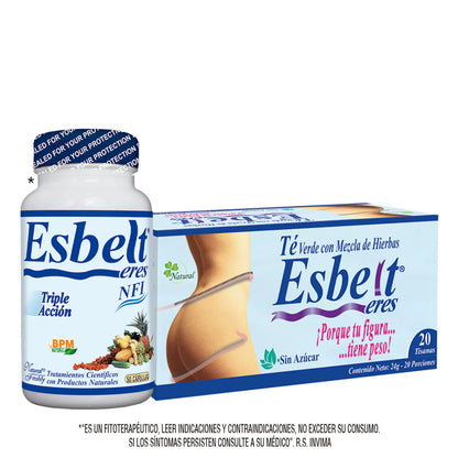 Esbelt, Frasco x 50 capsulas +  Gratis Té
