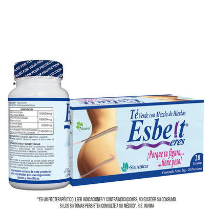 Esbelt, Frasco x 50 capsulas +  Gratis Té