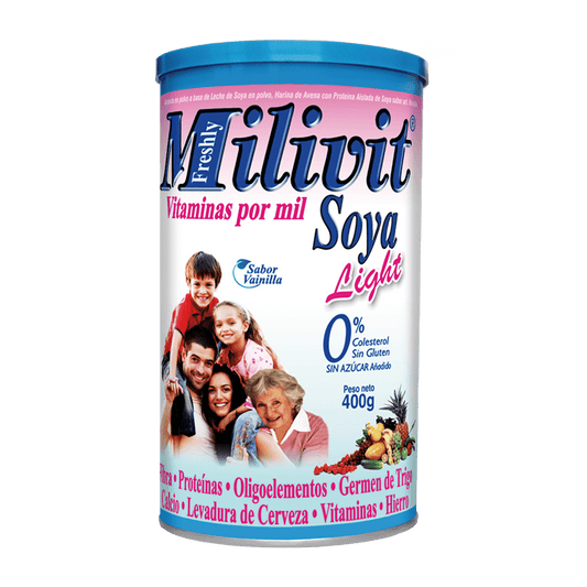 Milivit soya light vainilla omega 3,6,9 x 400 g