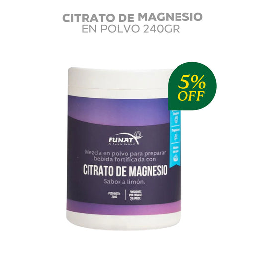 CITRATO DE MAGNESIO EN POLVO 240 GR 5% OFF