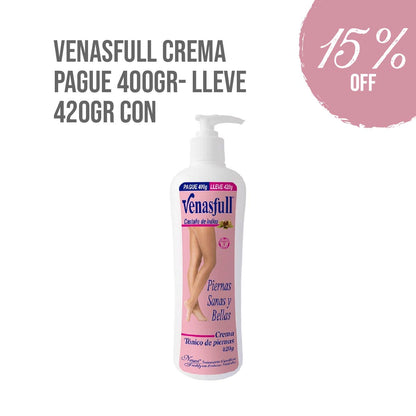Venasfull crema pague 400gr y lleve 420 g -15% Off