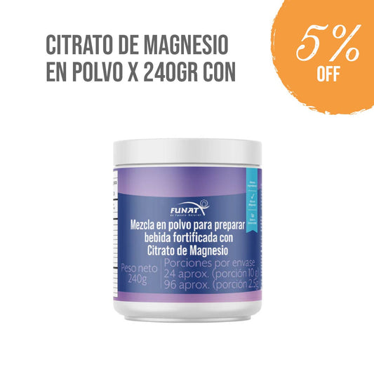 CITRATO DE MAGNESIO EN POLVO 240 GR -5% Off