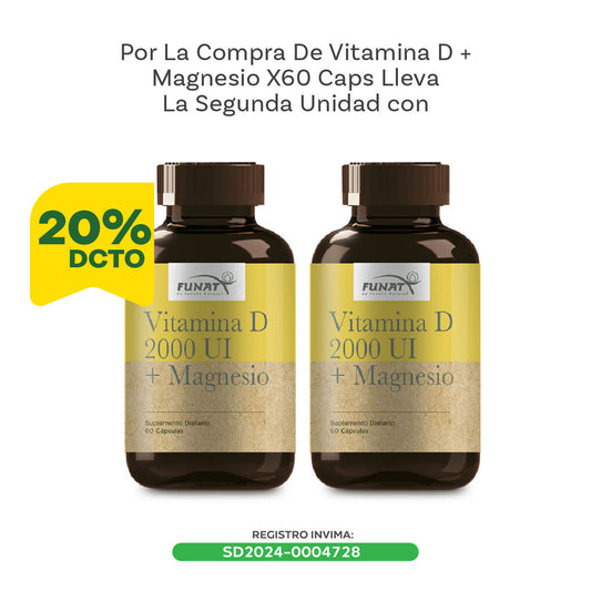 Compra De Vitamina D + Magnesio  Segunda Unidad Con Un 20%OFF