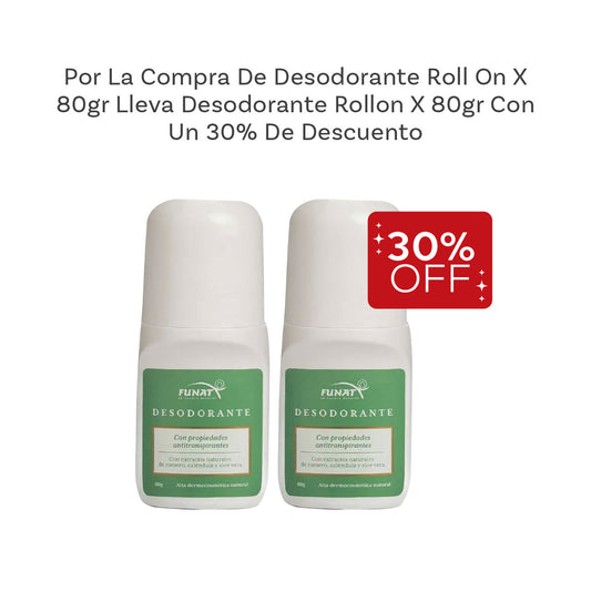 Desodorante rollon x 80gr lleva la segunda unidad con el 30% Off