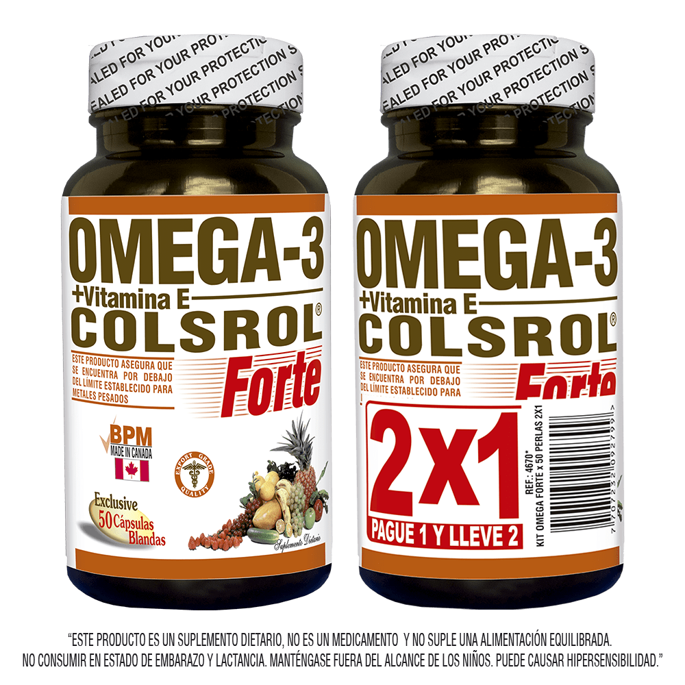 Colsrol plus omega 3 + vita e 50 cápsulas 2×1