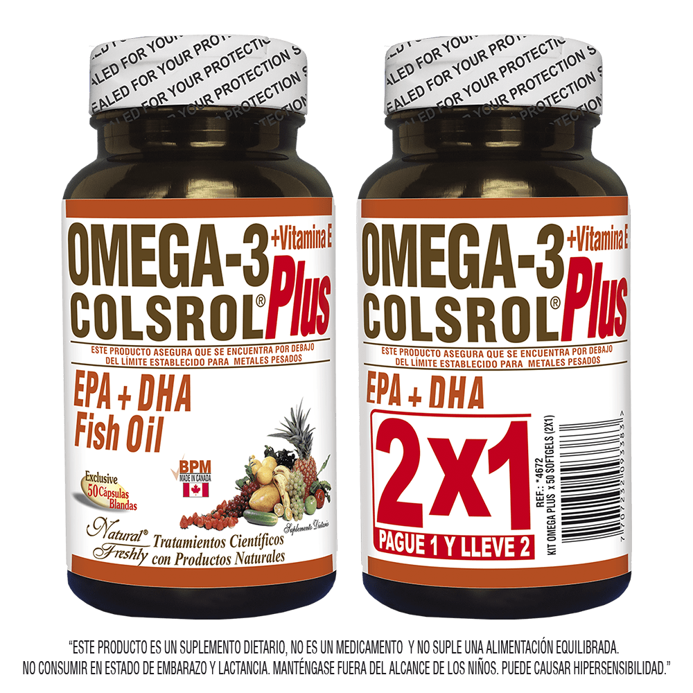 Colsrol omega complex 3,6,9. 2×1 50 cápsulas