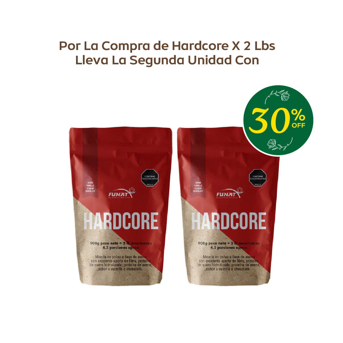 Compra Whey Protein Hardcore X 2 Lb Funat Lleva La Segunda Unidad Con Un 30% Off