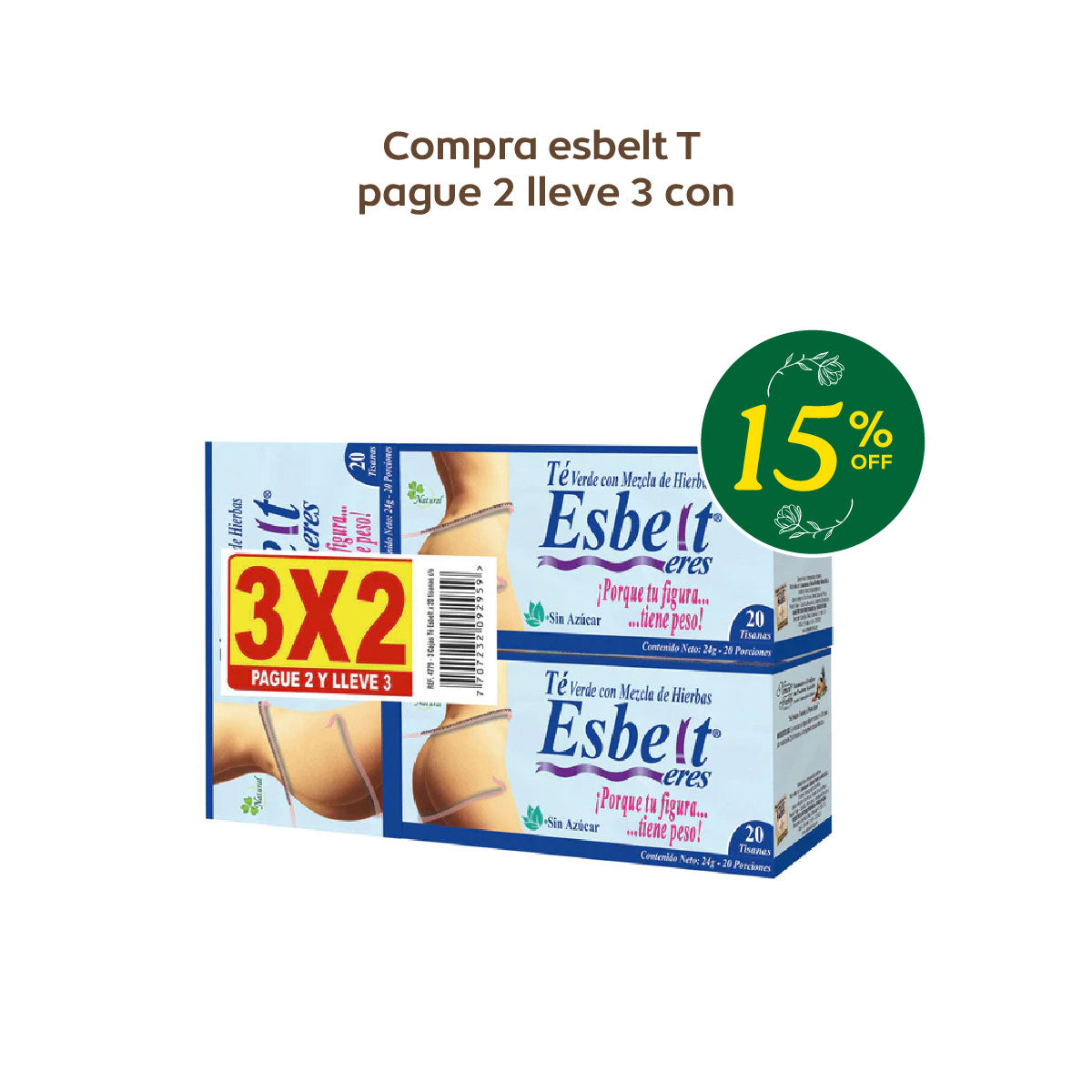 Esbelt te adelg pague 2 lleve 3 Con el 15% Off