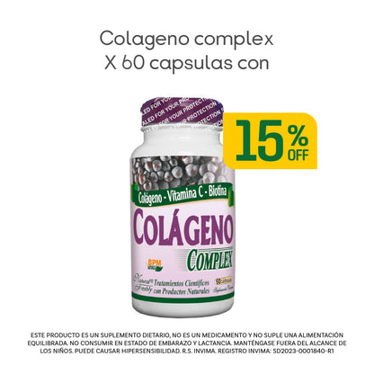 Colageno complex con resveratrol 60 capsulas - 15% Off