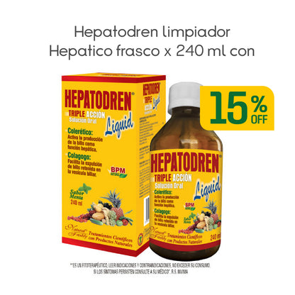 Hepatodren drenador hepatico frasco 240 ml - 15% Off