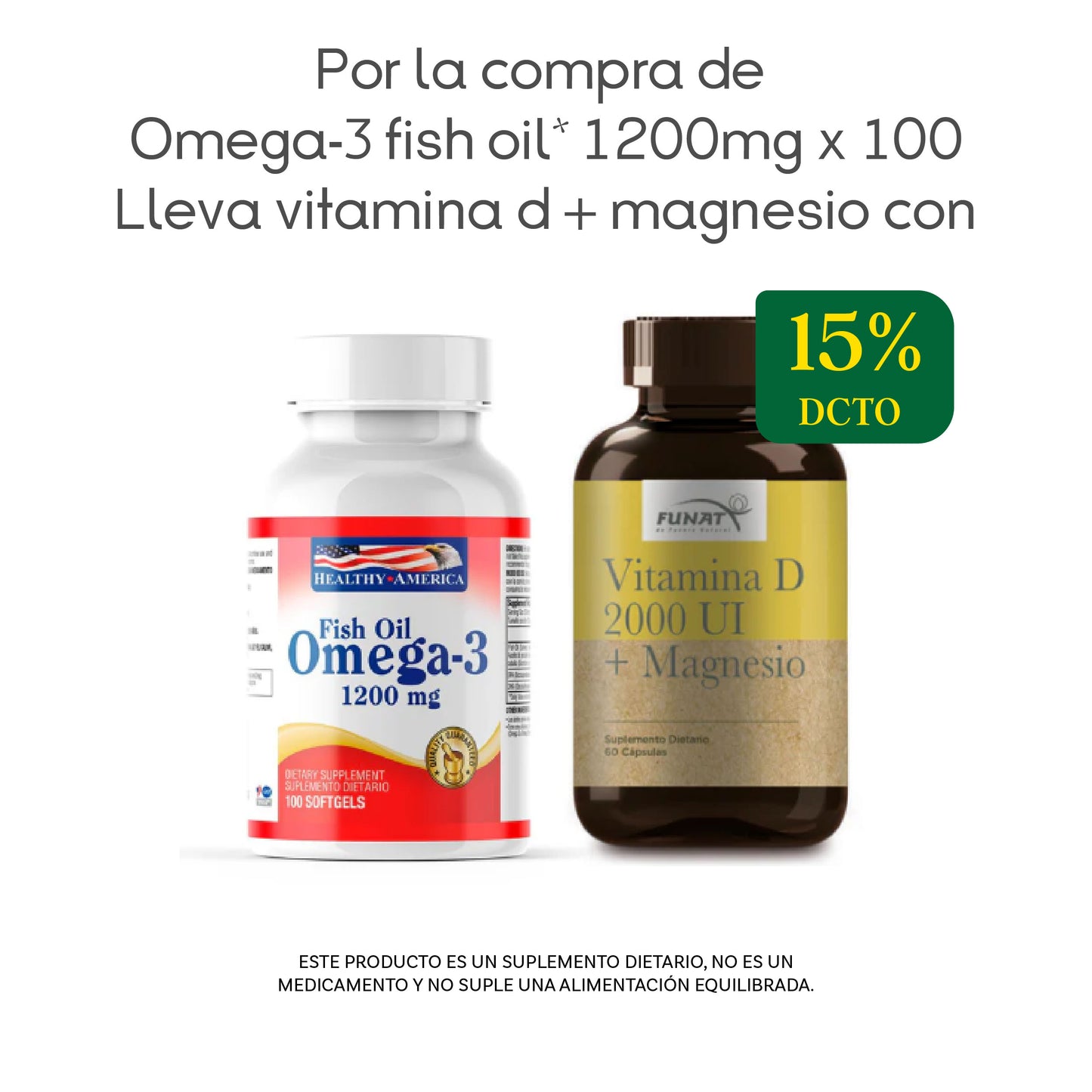 Compra  Omega-3 Fish Oil* 1200mg X100 Sofg Healt Lleva Vitamina D + Magnesio X60 Caps Con Un 15% OFFr